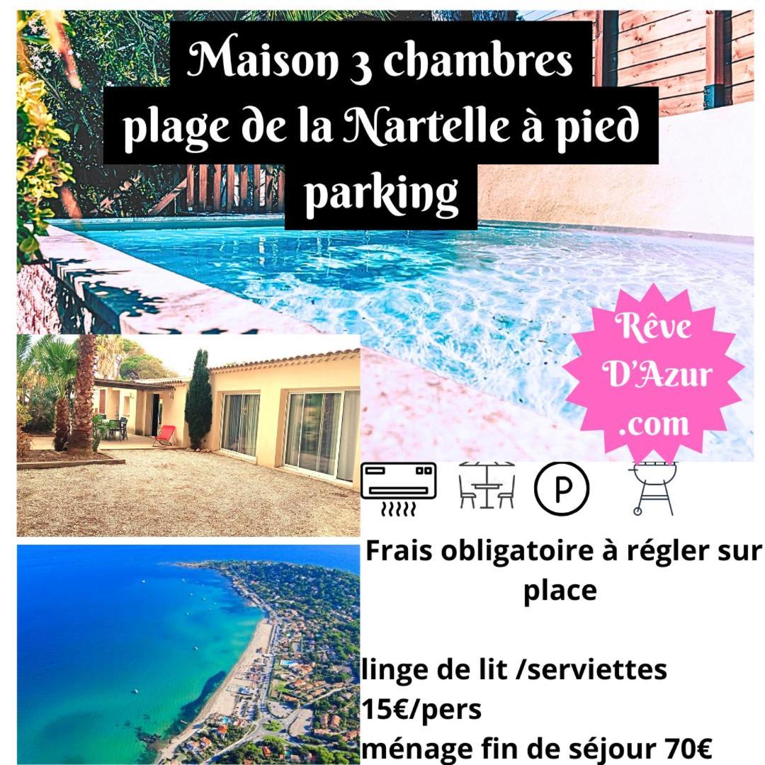 Maison Familiale Avec Piscine Privee, Plage A Pied, Frais Obligatoires A Regler A L'Arrivee, Linge 15E Par Pers & Menage 70E Par Sejour Voir Profil Mandatory Fees In Cash To Be Paid On Arrival Linen 15E Per Person 70E Housekeeping Per Stay Sainte-Maxime Exteriér fotografie